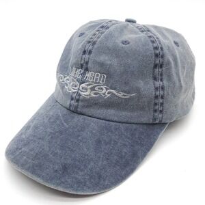 Lake Mead Strapback Hat Baseball‎ Dad Cap Blue Adjustable Denim Look Embroidered